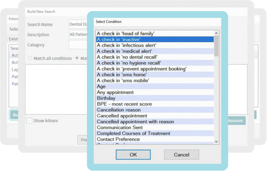 EXACT new patient search conditions EXACT new patient search conditions