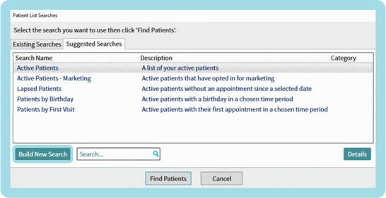 EXACT patient list searches EXACT patient list searches